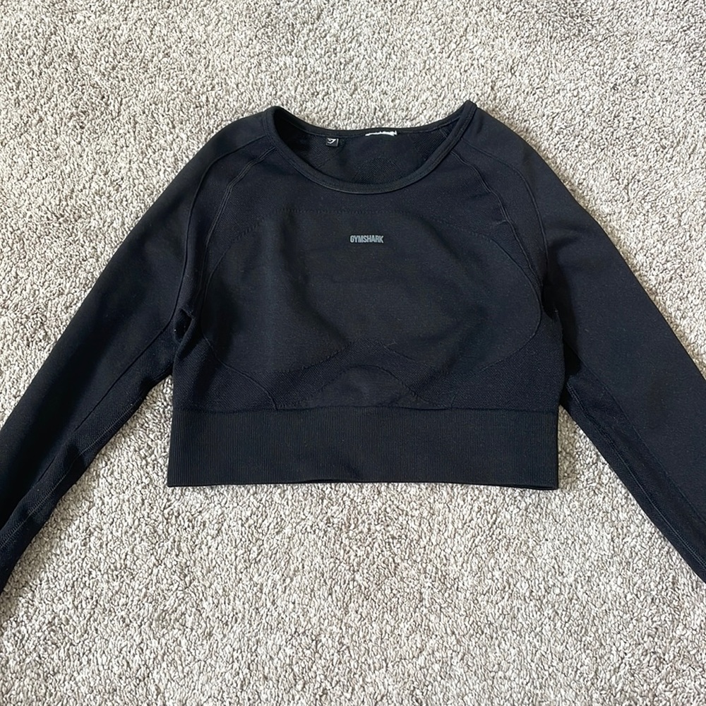 Gymshark long sleeve open back crop top